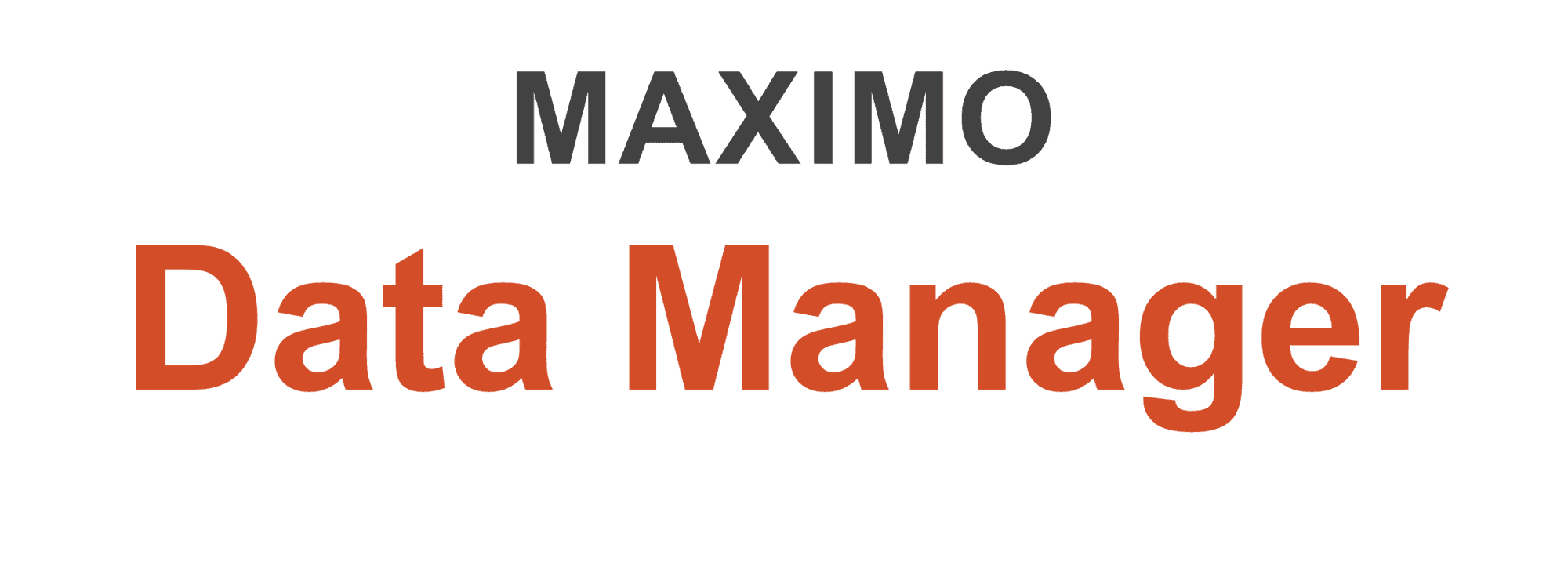 Auf diesem Bild sieht man das Logo des Produkts MAXIMO Data Manager